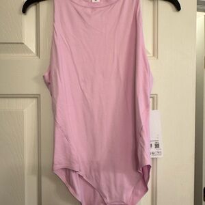 Lululemon High Neck Sleeveless Bodysuit in Vita Pink